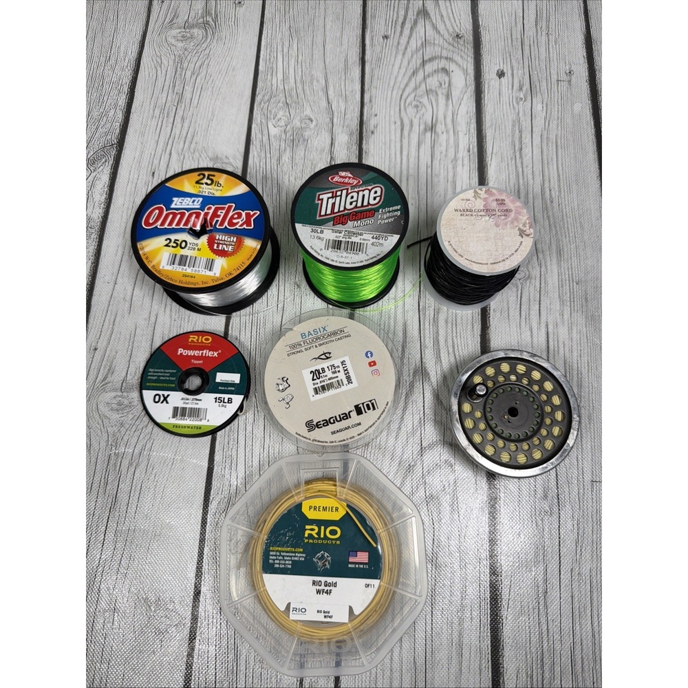 Fishing Line & Fly Reel Lot - Berkley Seaguar RIO WF-6-F Spools